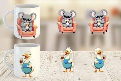 Mug Wrap Animal Finest Brew Sublimation artnoy 