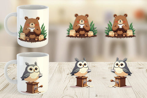 Mug Wrap Animal Finest Brew Sublimation artnoy 