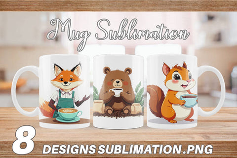 Mug Wrap Animal Finest Brew Sublimation artnoy 