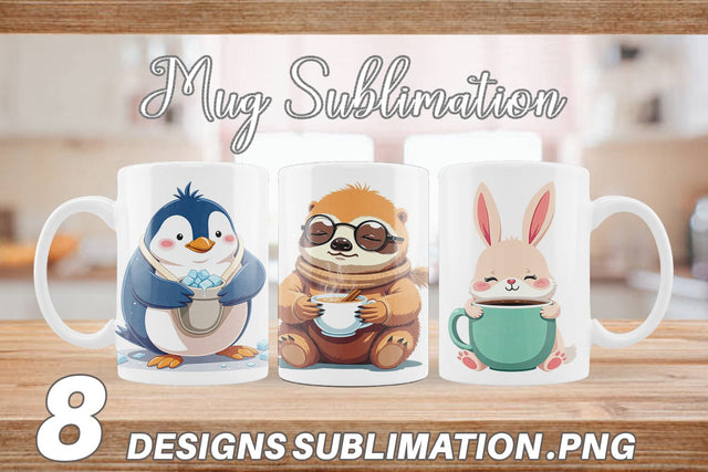 Mug Wrap Animal Finest Brew Sublimation artnoy 