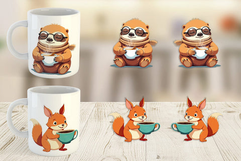 Mug Wrap Animal Finest Brew Sublimation artnoy 