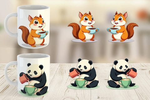 Mug Wrap Animal Finest Brew Sublimation artnoy 
