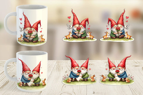 Mug Wrap Animal Friend Gnome Sublimation artnoy 