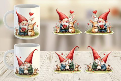 Mug Wrap Animal Friend Gnome Sublimation artnoy 