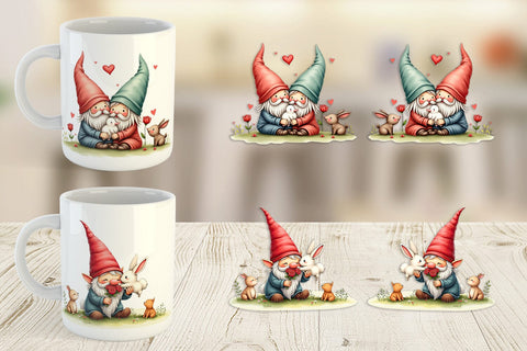Mug Wrap Animal Friend Gnome Sublimation artnoy 