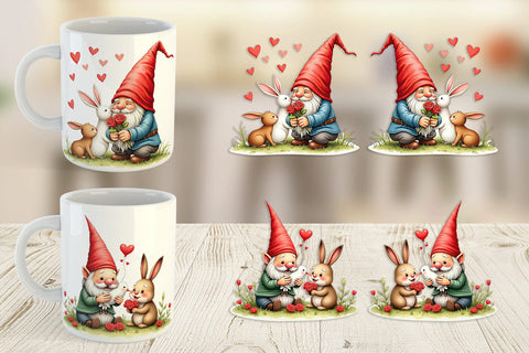 Mug Wrap Animal Friend Gnome Sublimation artnoy 