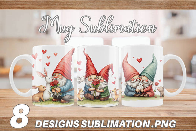 Mug Wrap Animal Friend Gnome Sublimation artnoy 