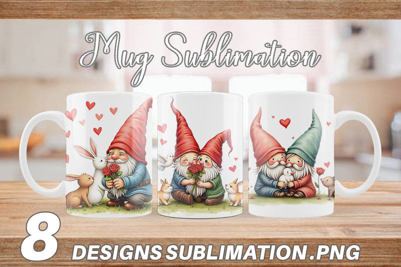 Mug Wrap Animal Friend Gnome Sublimation artnoy 