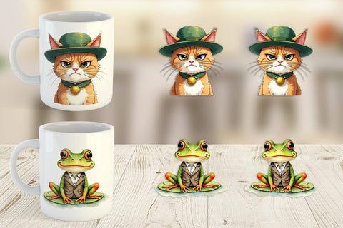 Mug Wrap Annoyed Retro Animals Sublimation artnoy 