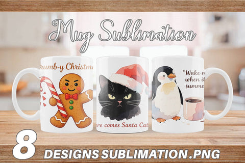 Mug Wrap Anti Christmas Grumpy Sublimation artnoy 