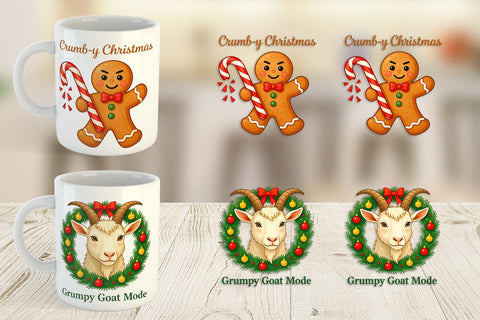 Mug Wrap Anti Christmas Grumpy Sublimation artnoy 