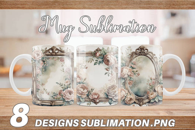 Mug Wrap Antique Mirror Sublimation artnoy 