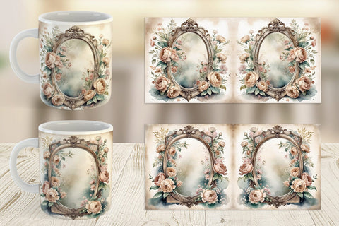 Mug Wrap Antique Mirror Sublimation artnoy 