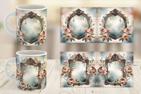 Mug Wrap Antique Mirror Sublimation artnoy 