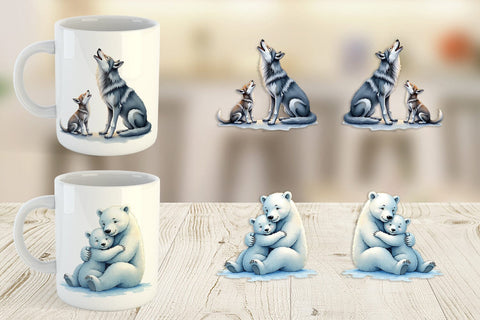 Mug Wrap Arctic Snuggles Sublimation artnoy 