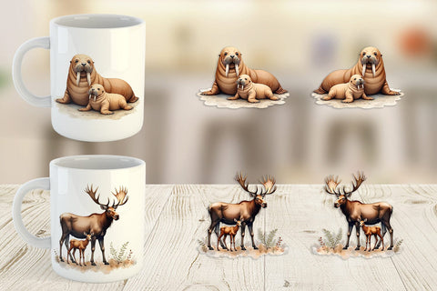 Mug Wrap Arctic Snuggles Sublimation artnoy 
