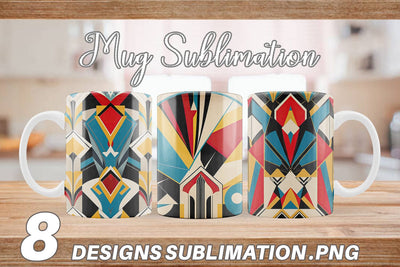 Mug Wrap Art Deco Pattern Sublimation artnoy 