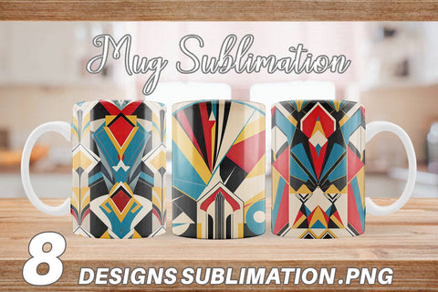 Mug Wrap Art Deco Pattern Sublimation artnoy 