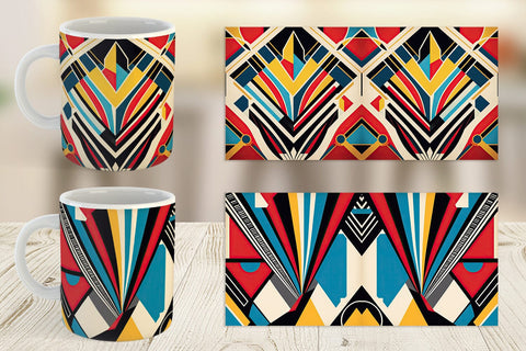 Mug Wrap Art Deco Pattern Sublimation artnoy 