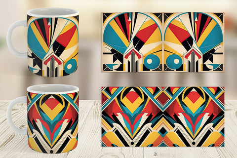 Mug Wrap Art Deco Pattern Sublimation artnoy 