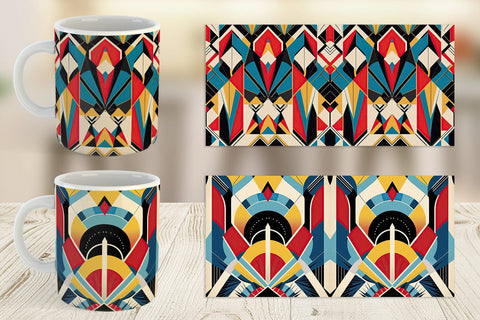 Mug Wrap Art Deco Pattern Sublimation artnoy 