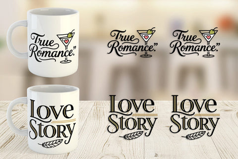 Mug Wrap Art Deco Valentine Elegant Quotes Sublimation artnoy 