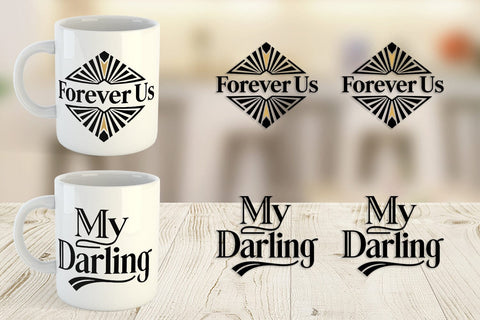 Mug Wrap Art Deco Valentine Elegant Quotes Sublimation artnoy 