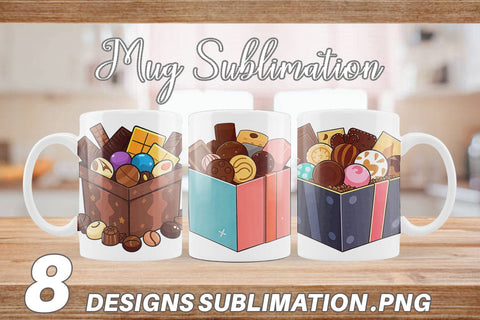Mug Wrap Assorted Chocolate Box Sublimation artnoy 