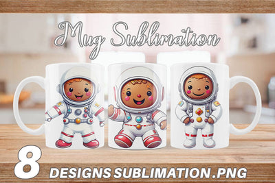 Mug Wrap Astronaut Gingerbread Sublimation artnoy 