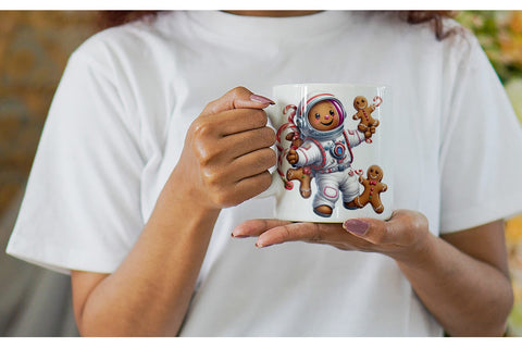 Mug Wrap Astronaut Gingerbread Sublimation artnoy 