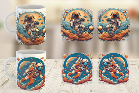 Mug Wrap Astronaut Illustration Sublimation artnoy 