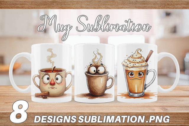 Mug Wrap Autumn Beverages Sublimation artnoy 