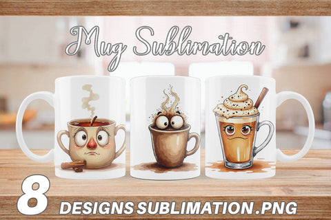 Mug Wrap Autumn Beverages Sublimation artnoy 