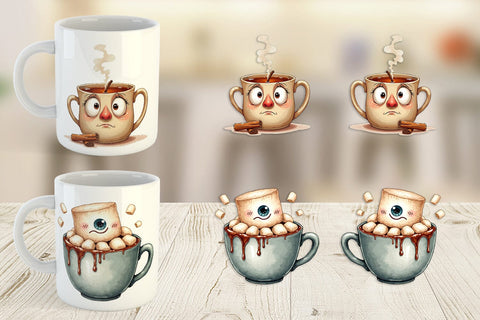 Mug Wrap Autumn Beverages Sublimation artnoy 