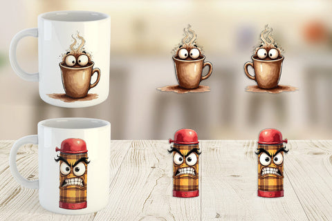 Mug Wrap Autumn Beverages Sublimation artnoy 