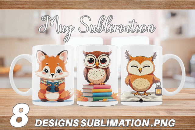 Mug Wrap Autumn Forest School Sublimation artnoy 