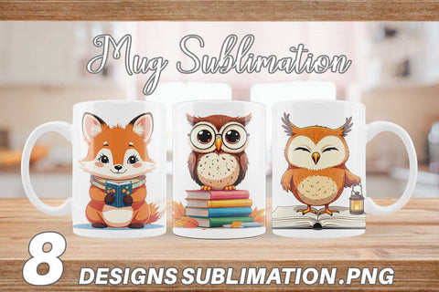 Mug Wrap Autumn Forest School Sublimation artnoy 