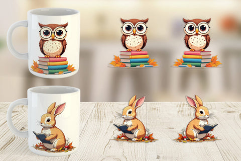 Mug Wrap Autumn Forest School Sublimation artnoy 