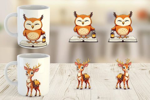 Mug Wrap Autumn Forest School Sublimation artnoy 