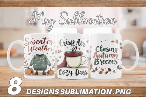 Mug Wrap Autumn Glow Quotes Sublimation artnoy 