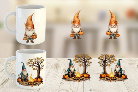 Mug Wrap Autumn Gnome Friends Sublimation artnoy 