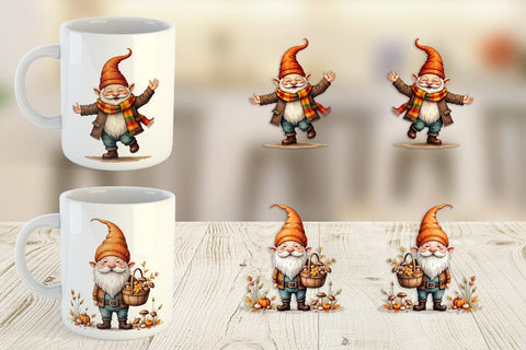 Mug Wrap Autumn Gnome Friends Sublimation artnoy 