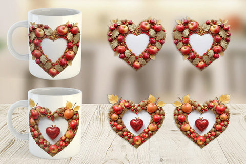 Mug Wrap Autumn Heart Sublimation artnoy 