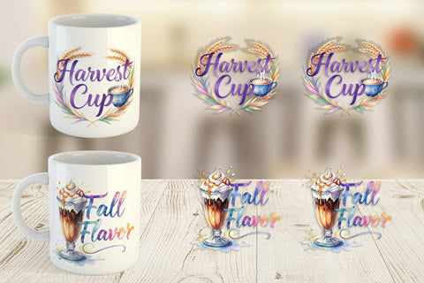 Mug Wrap Autumn Pumpkin Spice Quotes Sublimation artnoy 
