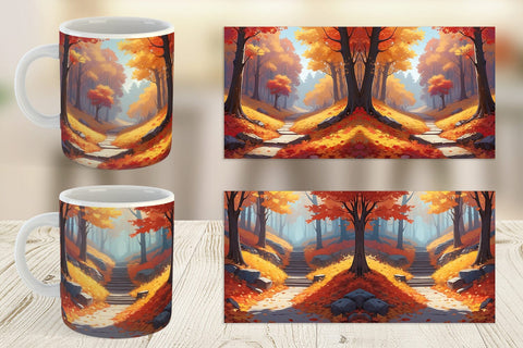 Mug Wrap Autumn Vibrant Beauty Sublimation artnoy 
