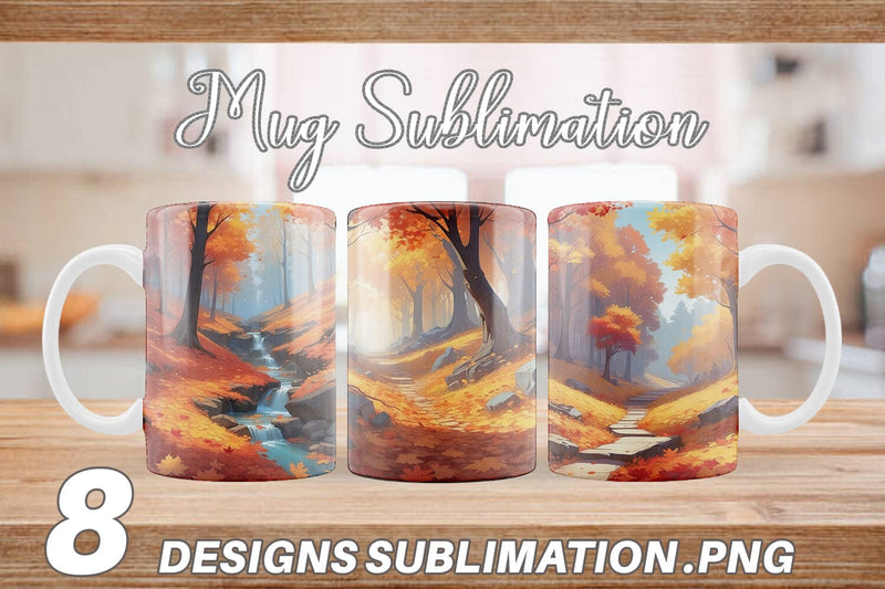 Mug Wrap Autumn Vibrant Beauty Sublimation artnoy 