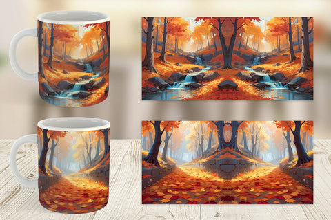Mug Wrap Autumn Vibrant Beauty Sublimation artnoy 