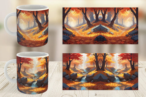 Mug Wrap Autumn Vibrant Beauty Sublimation artnoy 