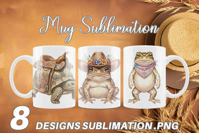 Mug Wrap Awkward Desert Animal Boho Watercolor Sublimation artnoy 
