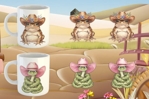 Mug Wrap Awkward Desert Animal Boho Watercolor Sublimation artnoy 